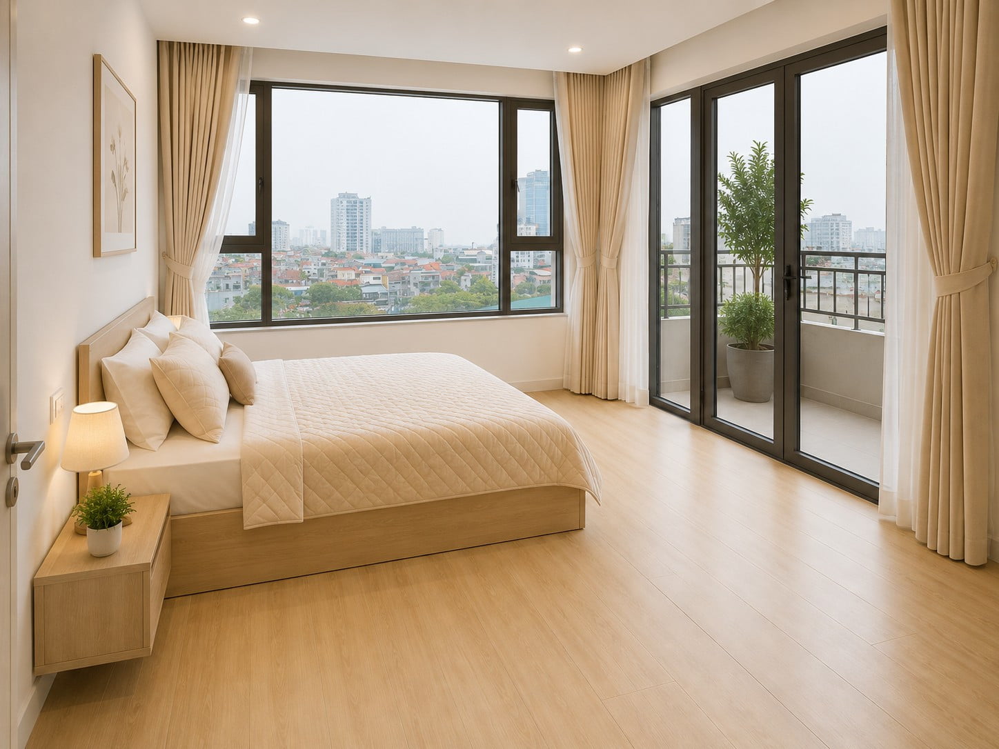 Căn hộ cao cấp 2 phòng ngủ 120m² View hồ Full tiện nghi Central Heating